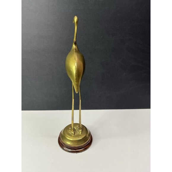 Brass Egret Crane Mid Century Modern 13.5 Inches tall MCM - Picture 9 of 16